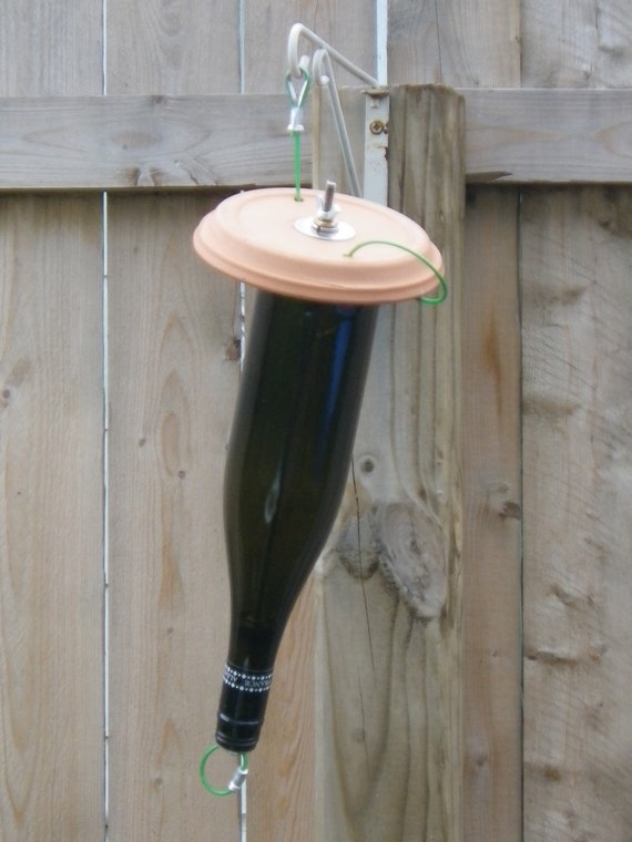 Wine Bottle Bird Feeder