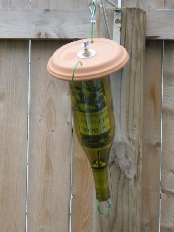 Wine Bottle Bird Feeder
