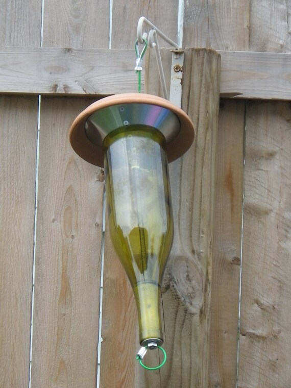 Wine Bottle Bird Feeder