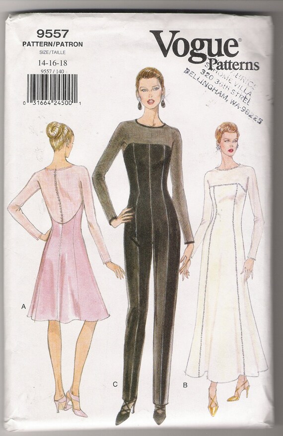Pattern Dress Tight | vogue pattern 9557 tight fitting jumpsuit and dress with a Pattern Dress Tight | vogue pattern 9557 tight fitting jumpsuit and dress with a