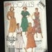 Vintage 1986 McCalls 2895 Tailored Bodice Dress on a Gathered Skirt with Shoulder Pads or Sleeveless UNCUT Sizes 8-10-12