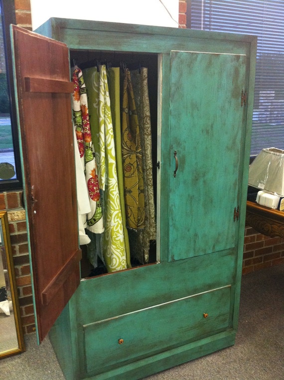 Cedar Lined Turquoise Armoire