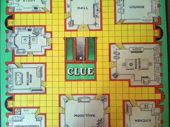 Vintage Parker Brother's 1949 Clue Game Board by KomebackKitsch