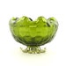 Vintage Green Pedestal Bowl Indiana Glass Duette Pineapple