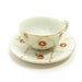 Children's Teacup Occupied Japan Isco Vintage Miniature with Red & Yellow Flowers