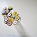 Button Flowers, Golden Yellow, Cream White, Light Brown, Maroon Vintage Buttons Home Decor Customs Available