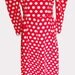 Vintage 1930s Red White Polka Dot Dress Maxi Victorian Small Medium Antique/RESERVED