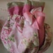 Cottage chic and romantic TEAPOT COZY and four napkins FREE tea book pink with pink and cream roses reverses to green polka dots