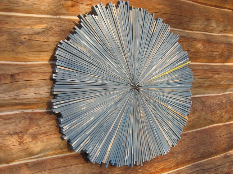 Distressed Rustic Wood Wall Art Sculpture by RusticModernDesigns