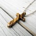 Wood Cross Necklace - African Zebrawood - Mens Jewelry