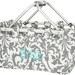 Grey Floral Personalized Market Tote
