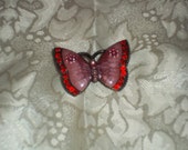 Enameled metal butterfly pin PRICE REDUCED