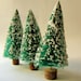 Bottlebrush Christmas Trees Vintage Flocked White