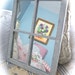 SHABBY White Wash Distressed CRACKLED Paint 4 Panel WINDOW Mirror Unique Chic