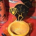 On Hold ,,, C.1940 Wooden Candy Container with Black Cat .......