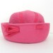 Vintage Pillbox Hat - 1950s Pink Rose with Grosgrain Ribbon - Medium Large
