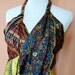 Upcycled Reversible Gypsy Wrap Dress / Adjustable Layered Hippie Sari Skirt