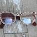 1950s geeky confetti glitter frame GLASSES in peach silver and brown