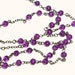 Long Purple Beaded Necklace - Long Single Strand, Double Strand or Triple Strand Glass Beaded Purple Necklace