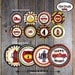 Fire Truck Birthday Party -Cupcake Toppers & Centerpiece Signs - Customized Printable