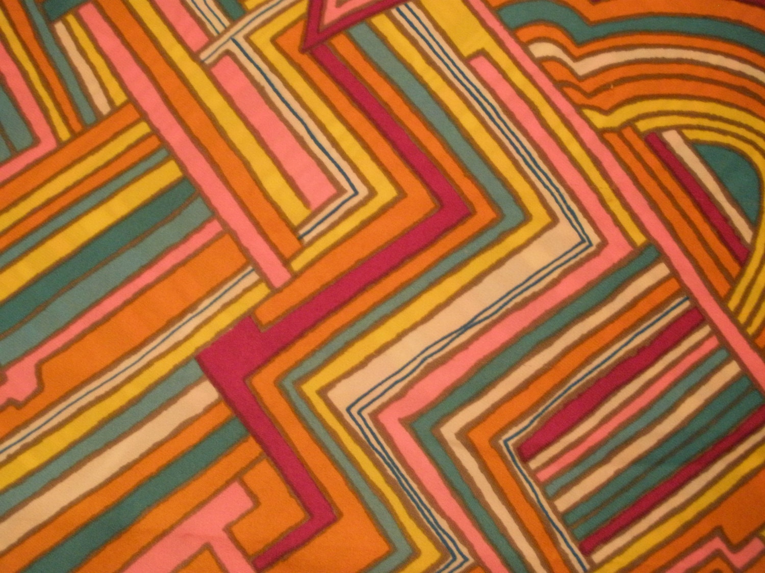 Reserved Very Fun and Colorful Retro Fabric made of Polyester