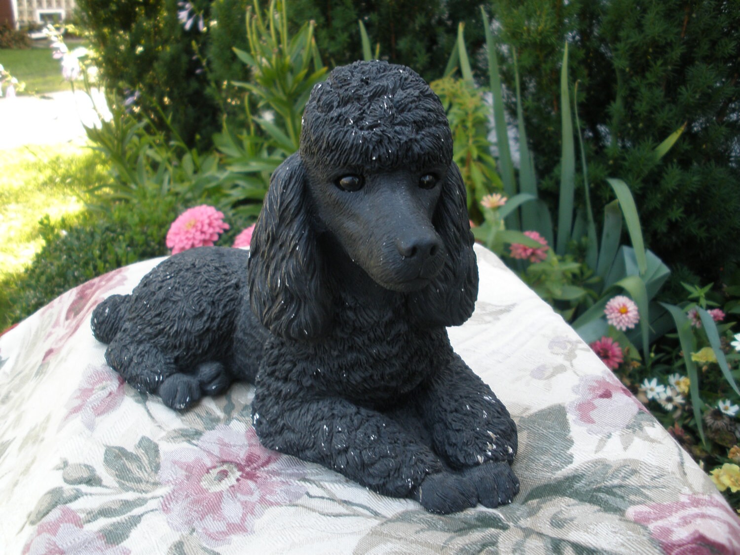 vintage black poodle figurine