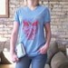 MOCKINGJAY screenprint - Ocean Blue Unisex T Shirt Hunger Games