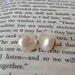 50% MARKDOWN - Jackie O Pearl post earrings minimal classic white pearls