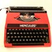 SUMMER SALE - Vintage red manual typewriter - HERCULES