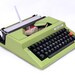 SALE - Vintage green / olive manual typewriter - Splendid from Europe