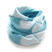SALE - Shibori Turquoise Scarf - Hand Dyed Cotton - 17 x 72 - Sea Glass