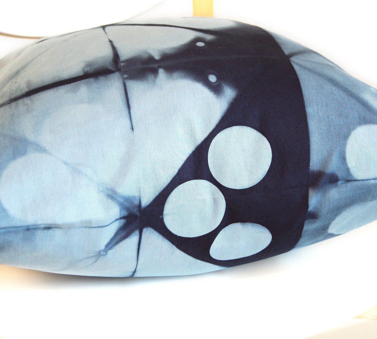 Tie Dye Blue Pillow Cover Contemporary Shibori 18x18