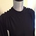 70's vintage long Black Gothic Victorian Mod Black Bell Sleeves Dress steampunk witch wiccan vampire goth medium large