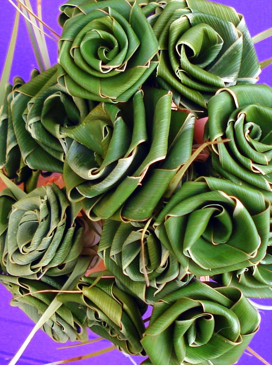 Bouquet of True Florida Roses made from palm fronds