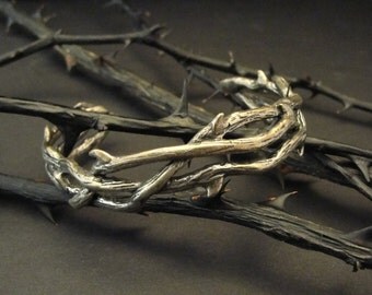 Gothic Jewelry, Thorn Bracelet, Gothic Bracelet, Crown of Thorns Bracelet, Thorn Jewelry, Vampire Bracelet, Vampire Jewelry, Cuff Bracelet