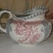 Vintage French old transfer ware 'Luneville' pitcher.
