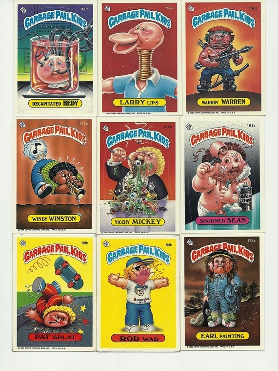 80s Garbage Pail Kids 20 Topps Trading Cards 1986 Paper