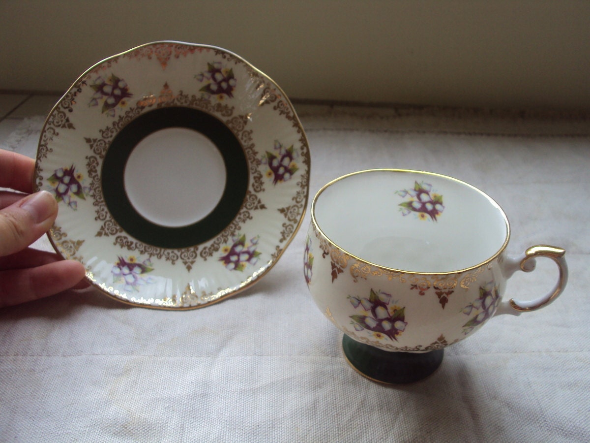 A Rosina Fine Bone China Rosina Tea Cup and Saucer