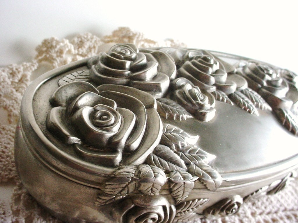 Godinger Jewelry Box Rose Godinger Jewelry Box Silver Silver