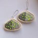 Neon geometric earrings embroidered silver dangle two toned grey Winter fashion