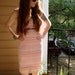 Retro 60s/70s Pink ZigZag Knee Length Dress Size Small