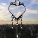 Heart Suncatcher|Beveled Heart|Clear Crystals|Stained Glass Suncatcher|Stained Glass Heart|Heart|Handcrafted|Made in USA
