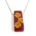Ochre flowers and burgundy necklace