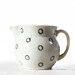 Lovely Vintage White and Blue PITCHER with DOTS