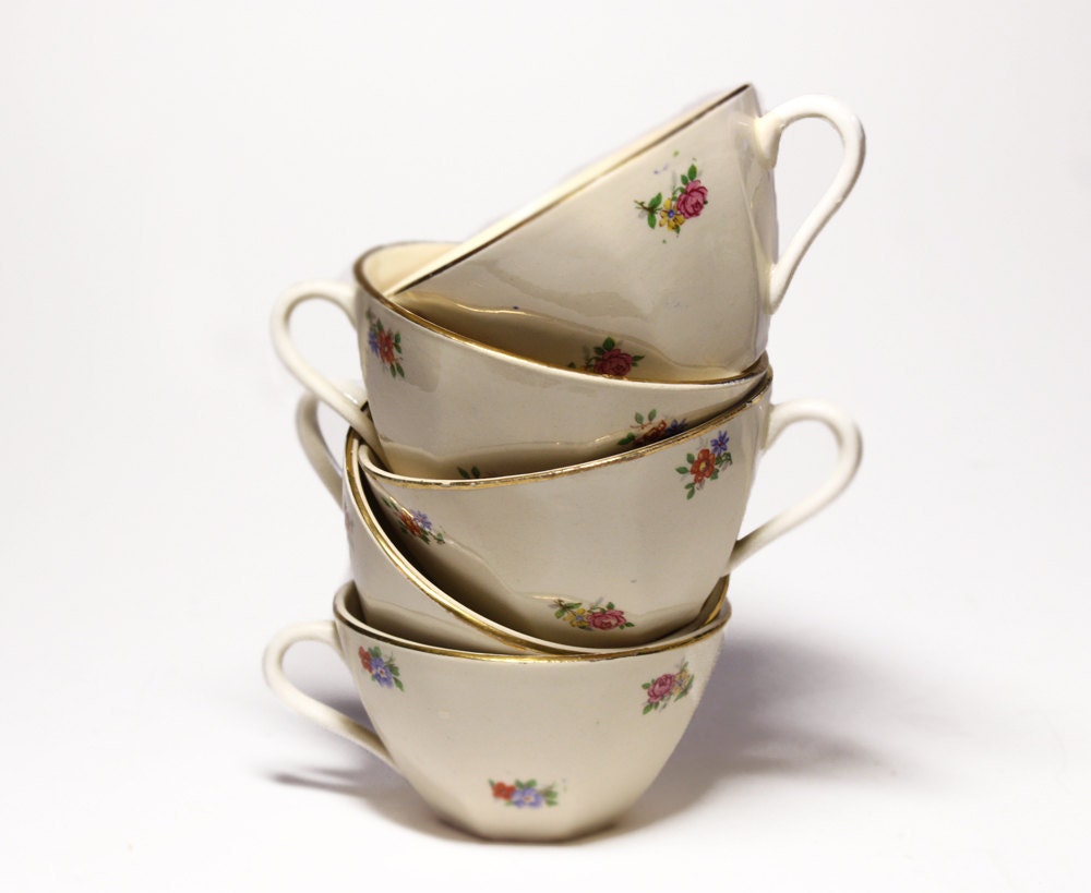 10 ROMANTIC Little FRENCH coffee cups Badonviller FRANCE with