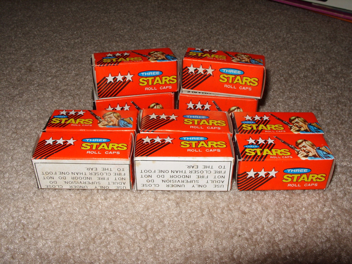 Vintage 3 Star roll caps cap gun ammo 10 boxes by MeatloafsKitchen