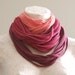 Chunky cotton jersey scarf necklace in pinks & plums