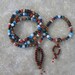 Now on sale -- matched set colorful 108 bead Buddhist mala & 27 bead pocket mala