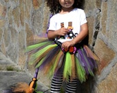 Tutu Skirt - Witch Halloween Costume - Spunky Spellbinder - 3-4 Toddler Girl Il_170x135