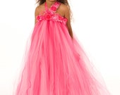Flower Girl Tutu Dress - Hot Pink - Pink Pizzazz - 3-4 Toddler Girl - Cutie Patootie Designz Il_170x135